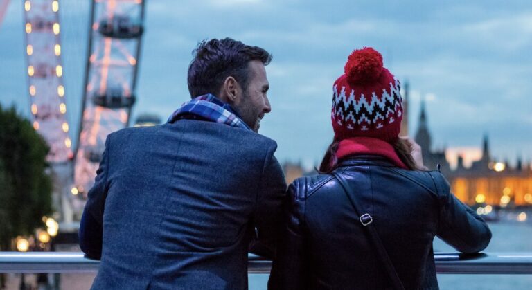 Couple overlooking London